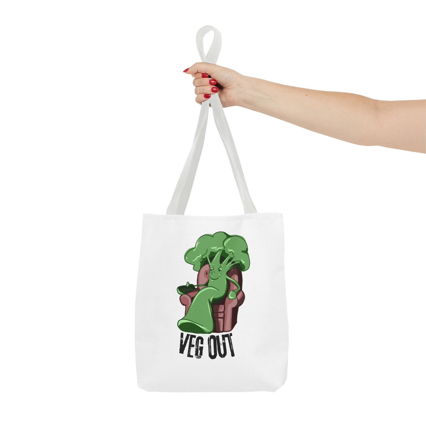 "Veg Out" Tote Bag - Fun Veggie Design for Plant Lovers