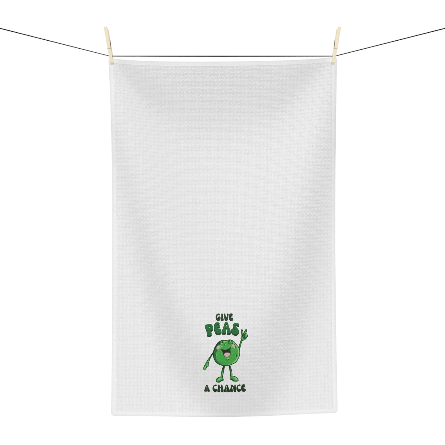 "Give Peas a Chance" Tea Towel