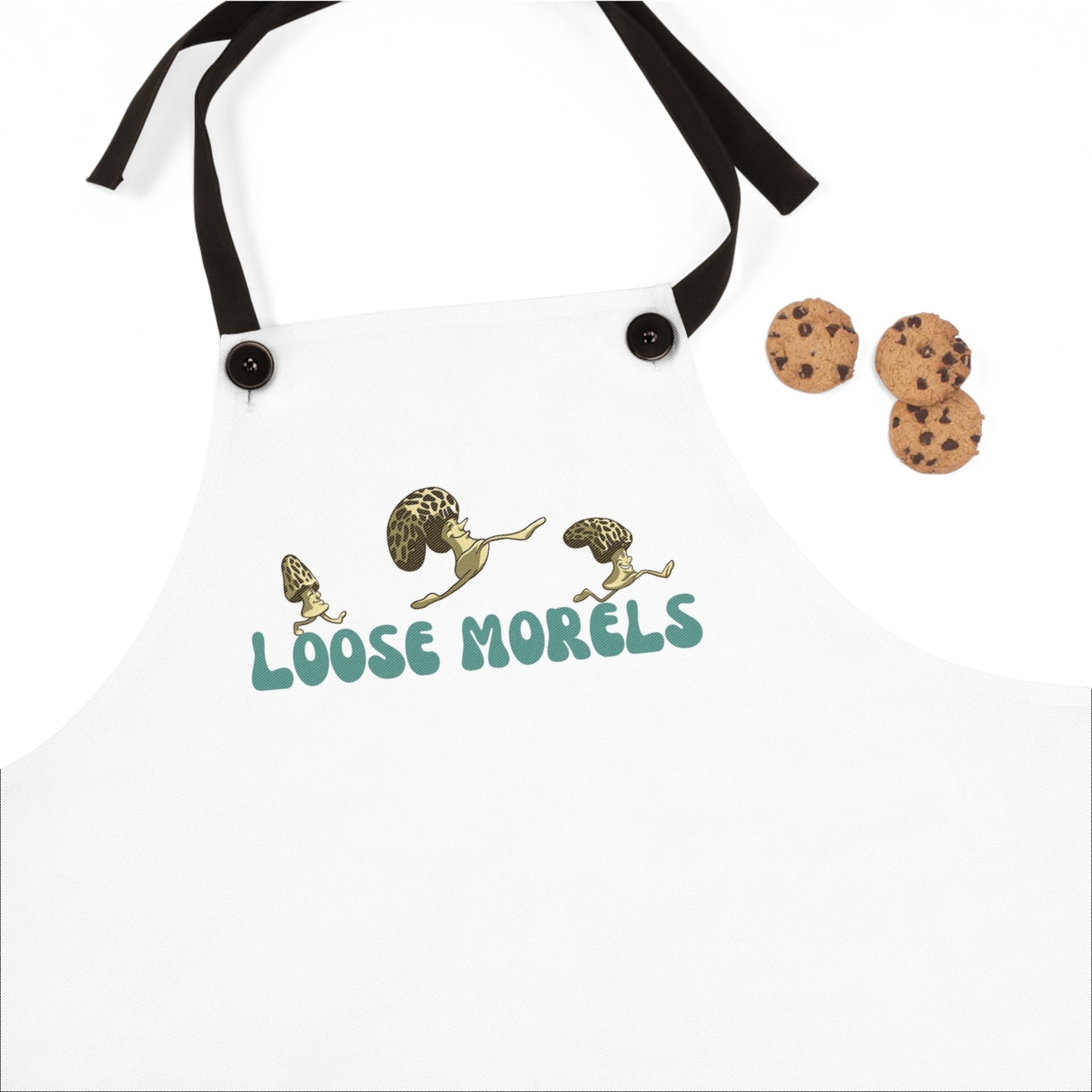 "Loose Morels" Apron with Contrasting Strap
