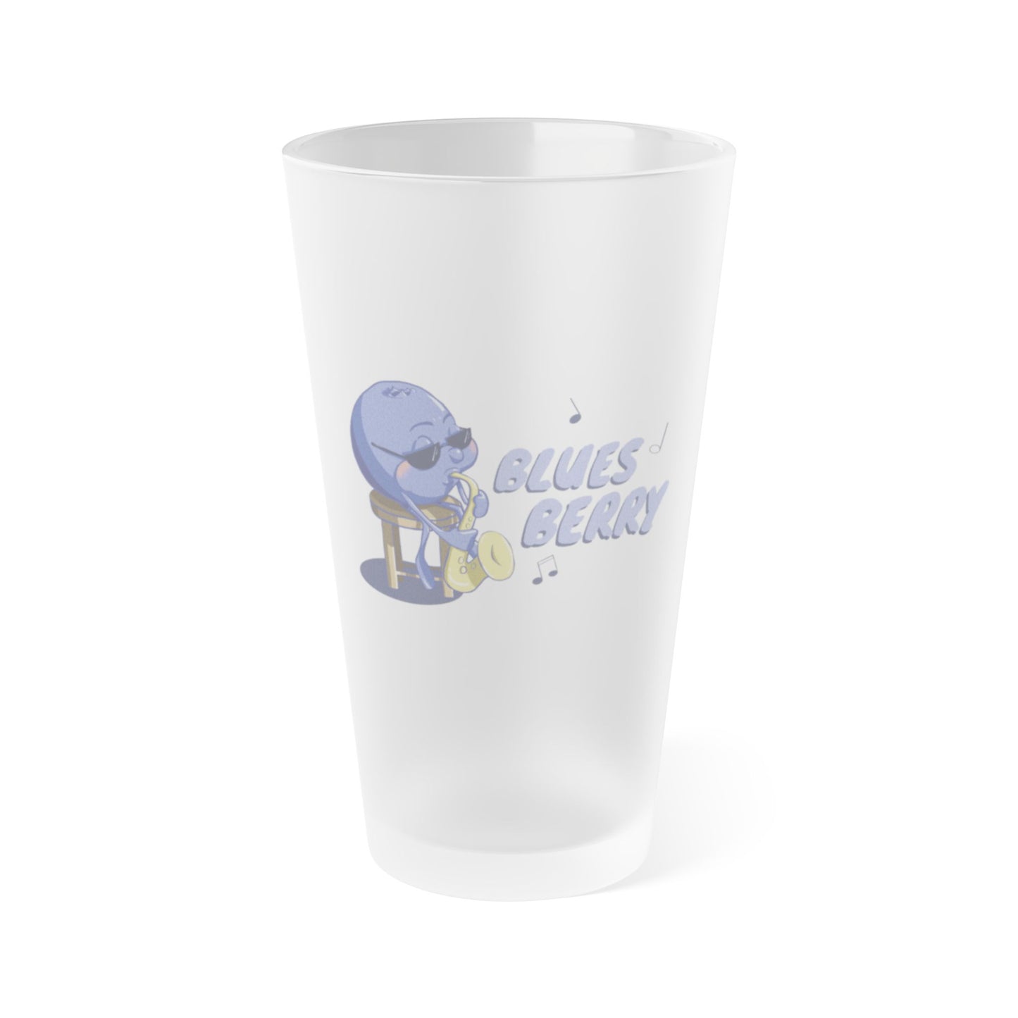 "Blues Berry" Frosted Pint Glass