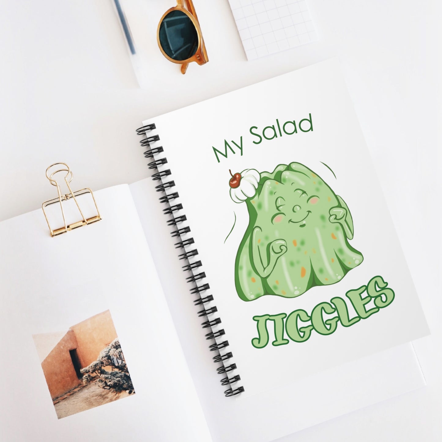"My Salad Jiggles" Spiral Journal