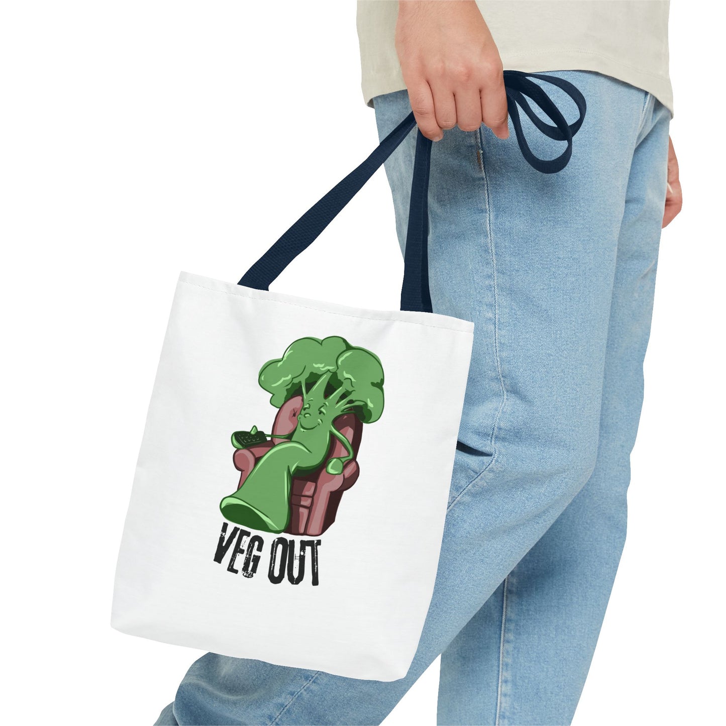 "Veg Out" Tote Bag - Fun Veggie Design for Plant Lovers