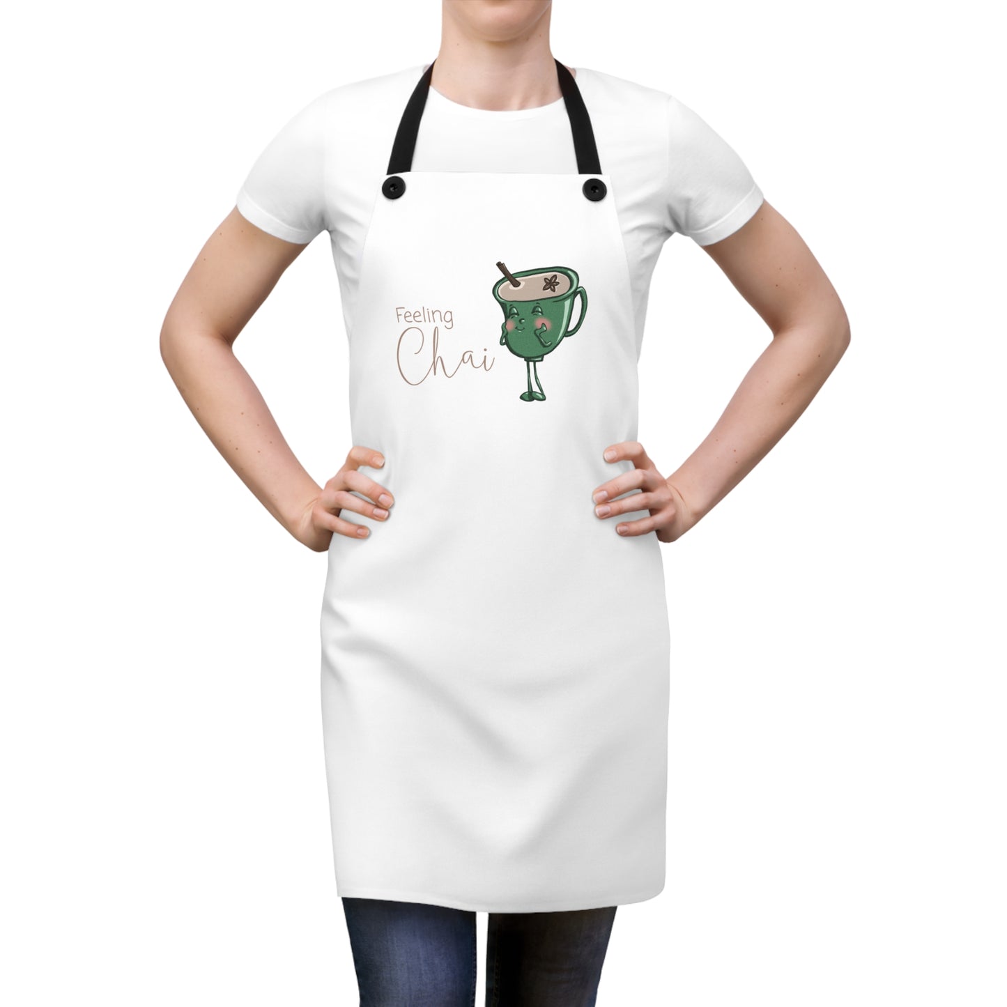 "Feeling Chai" Apron with Contrasting Straps