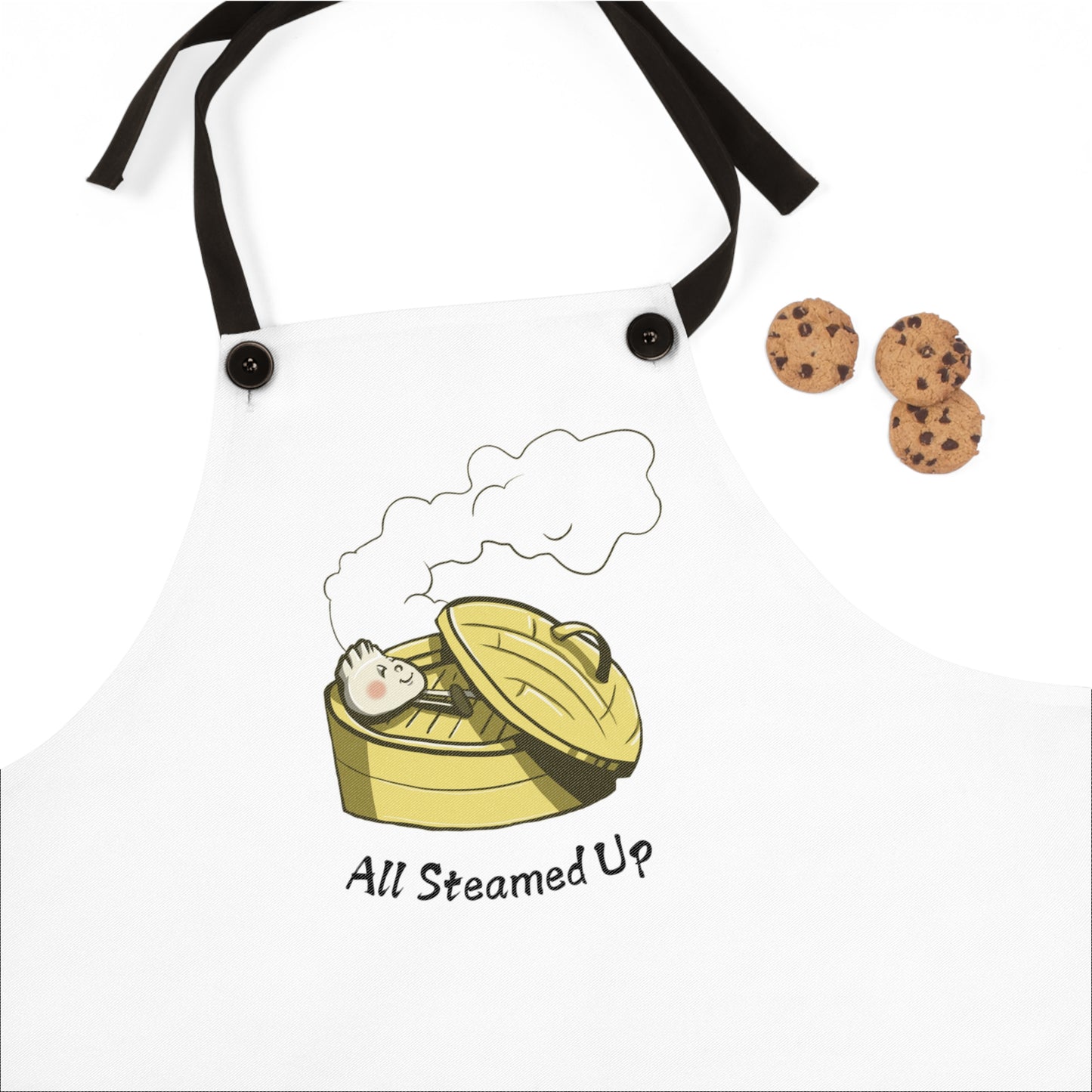 "All Steamed Up" Apron with Contrasting Straps