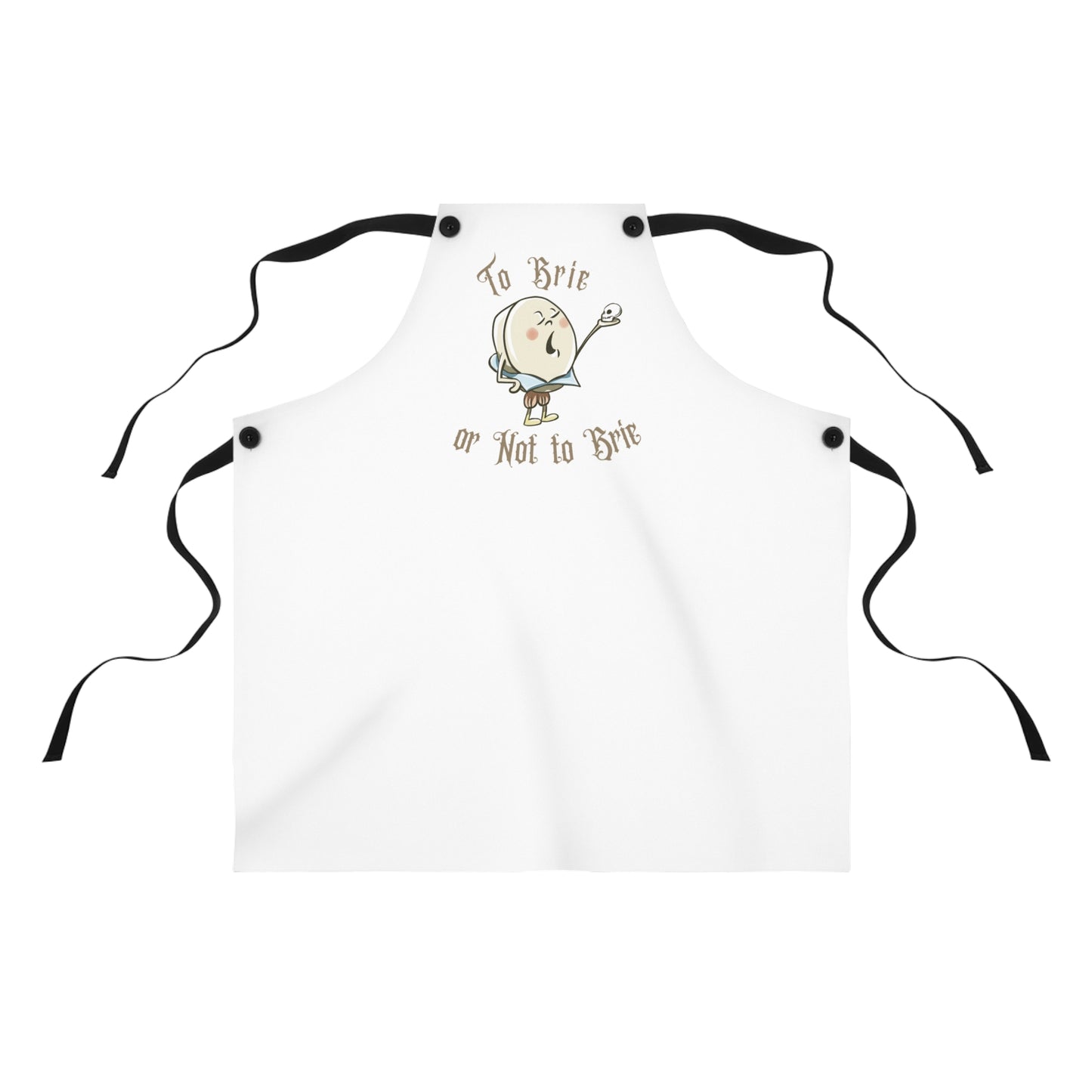 "To Brie or Not to Brie" Apron with Contrasting Straps