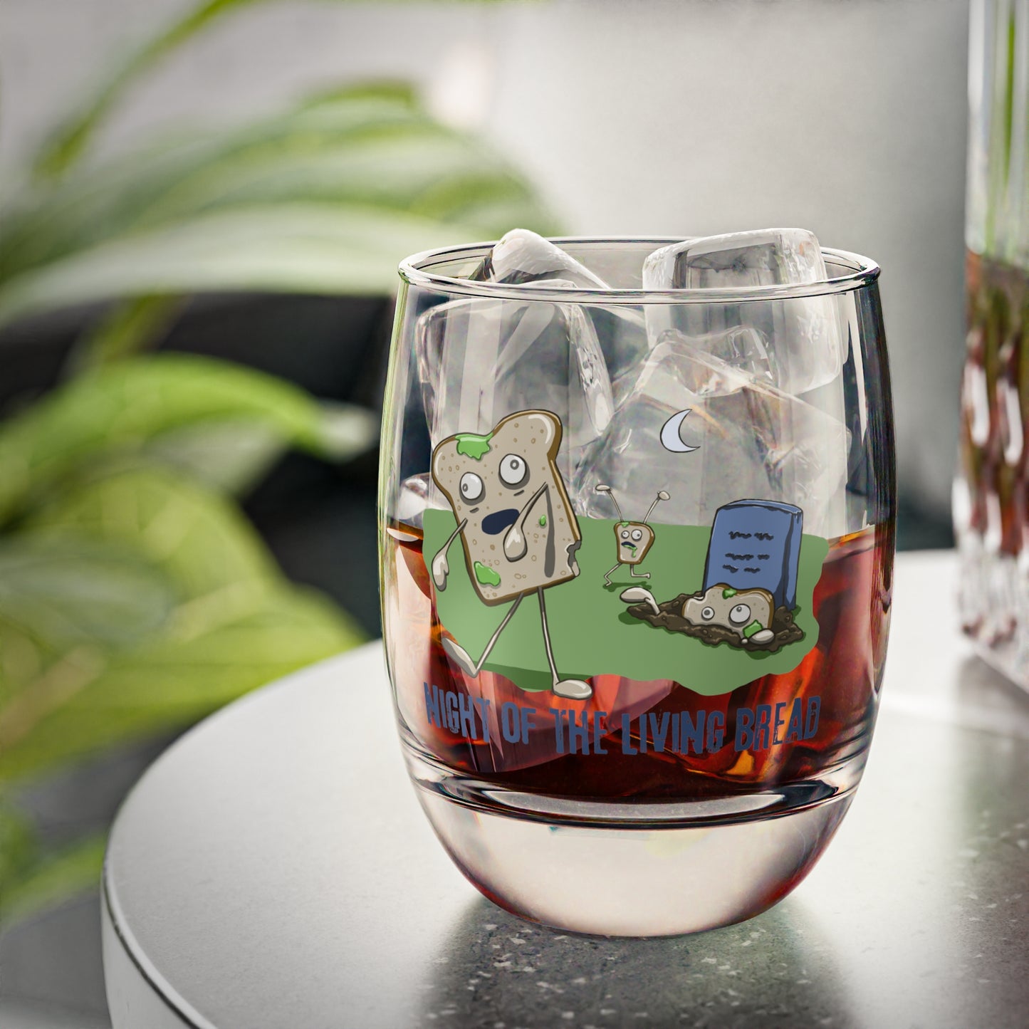 Night of the Living Bread Whiskey Glass