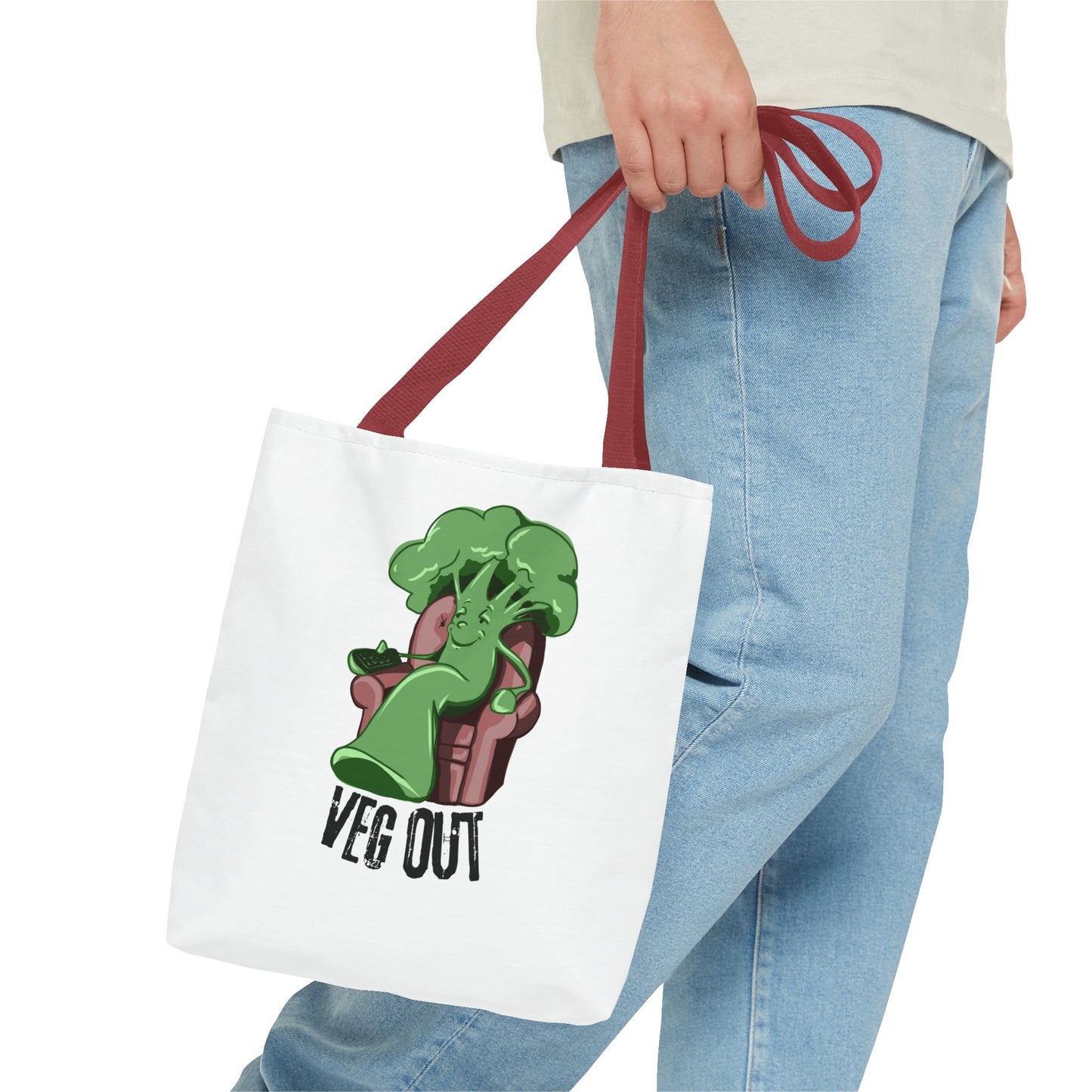 "Veg Out" Tote Bag - Fun Veggie Design for Plant Lovers