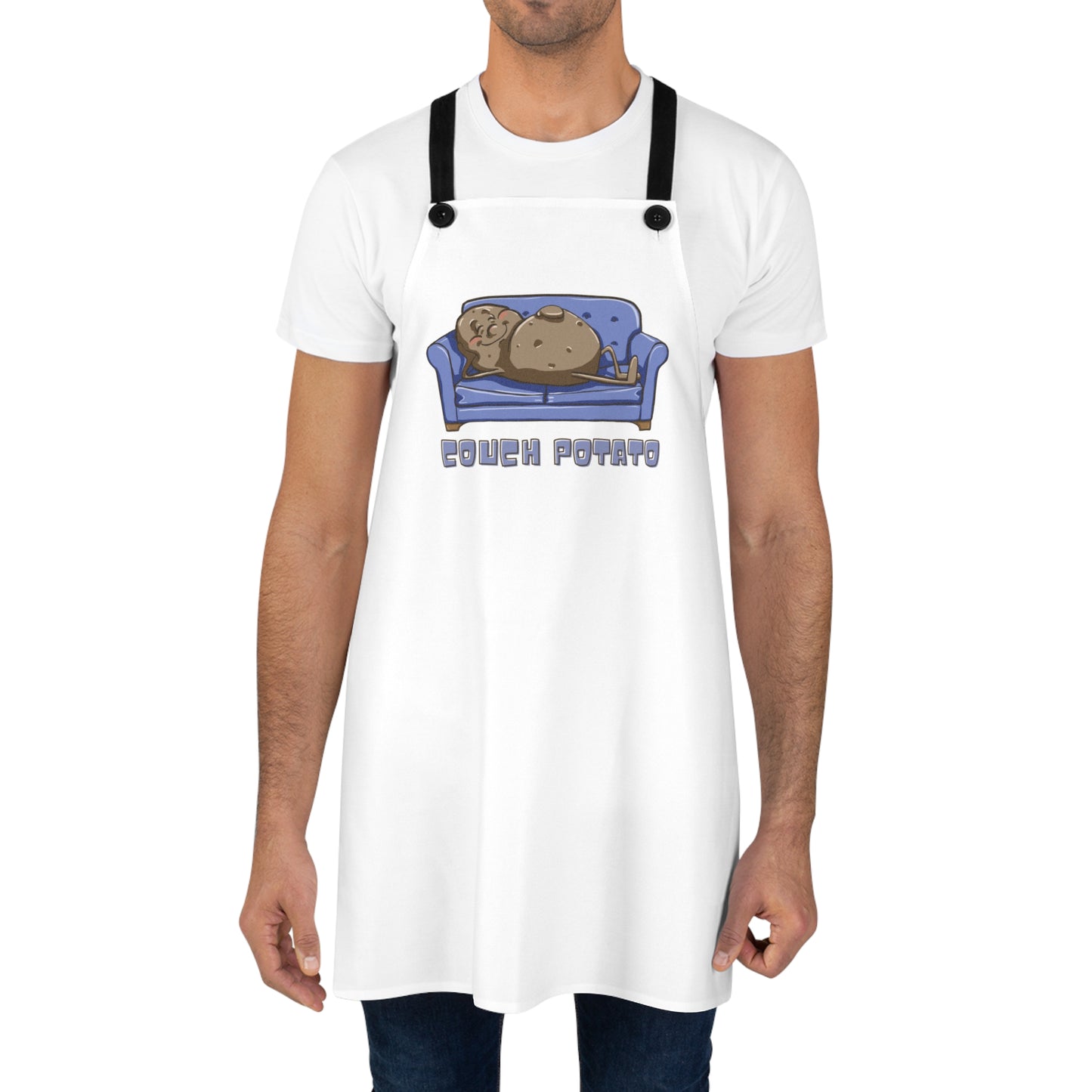"Couch Potato" Apron with Contrasting Strap