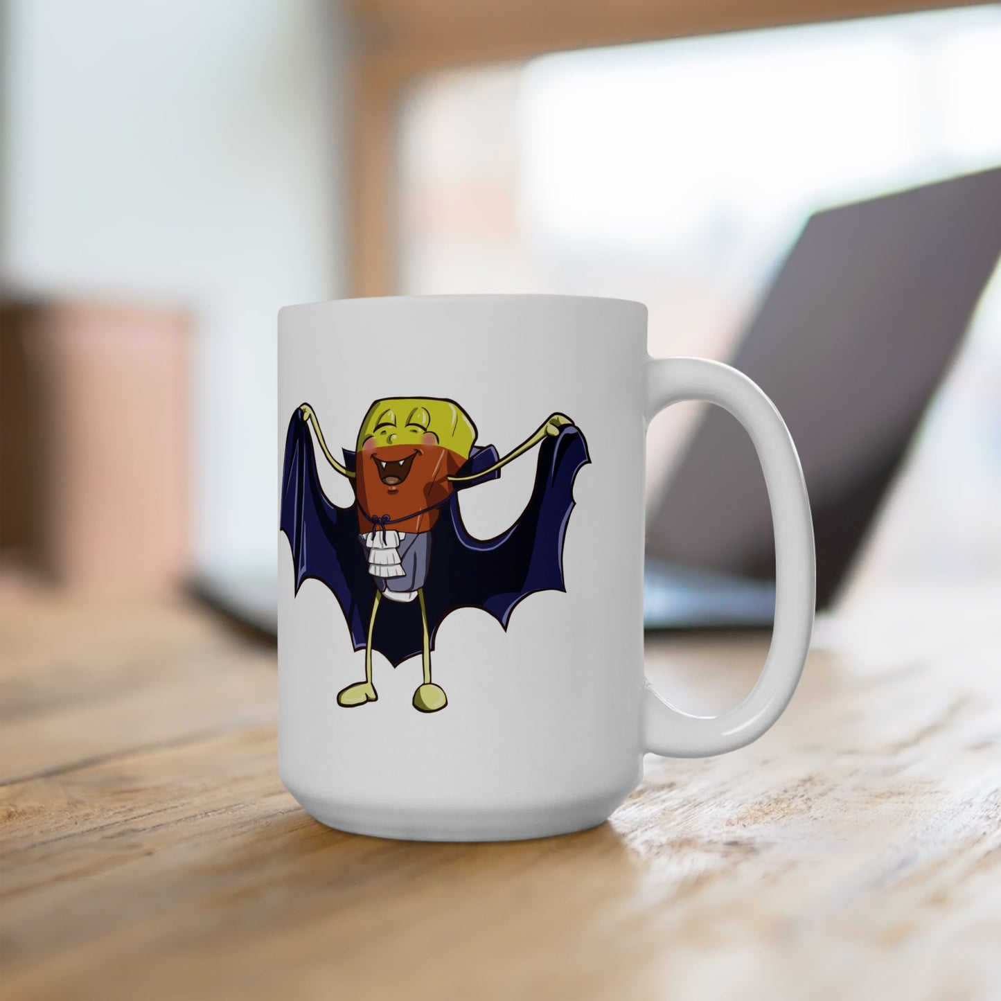 "Candy Corn Dracula" Ceramic Mug