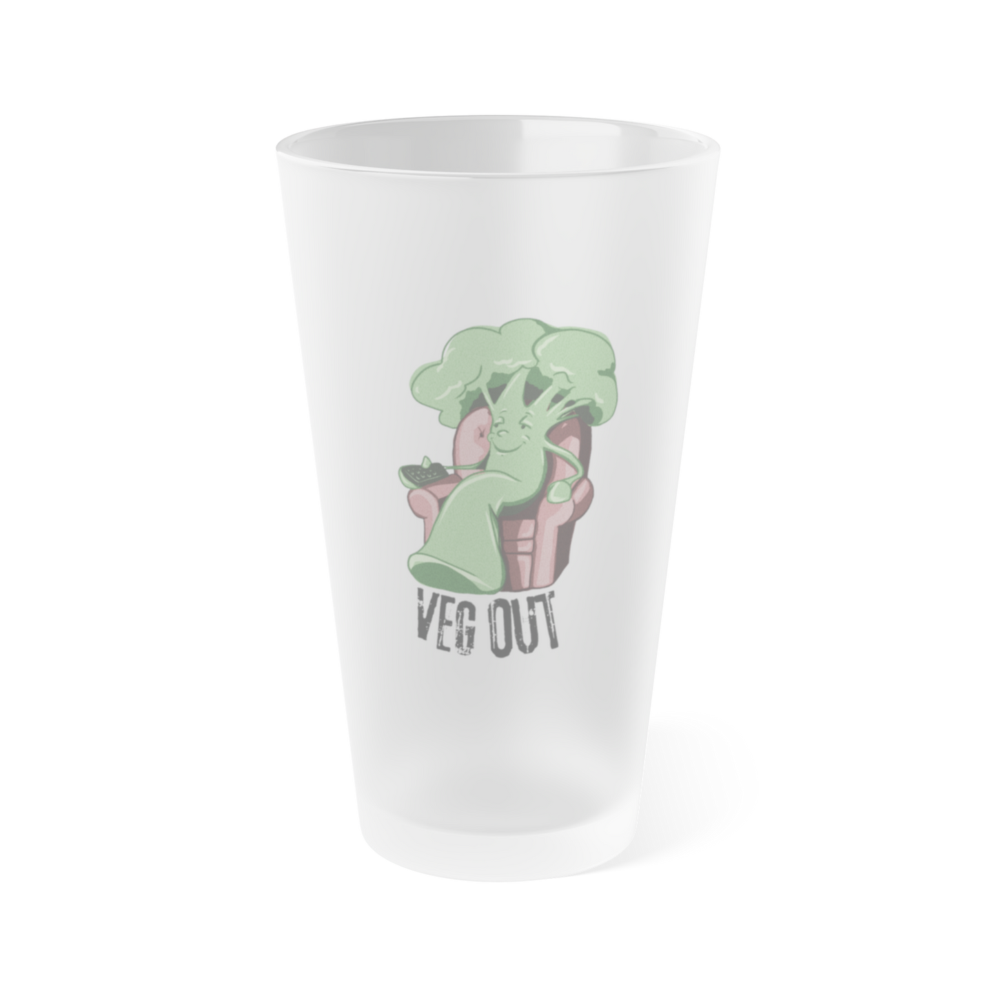 "Veg Out" Frosted Pint Glass