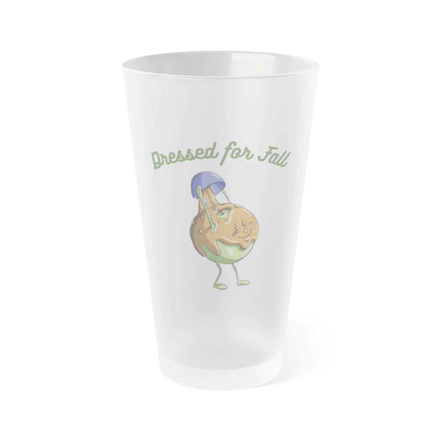 "Dressed for Fall" Frosted Pint Glass