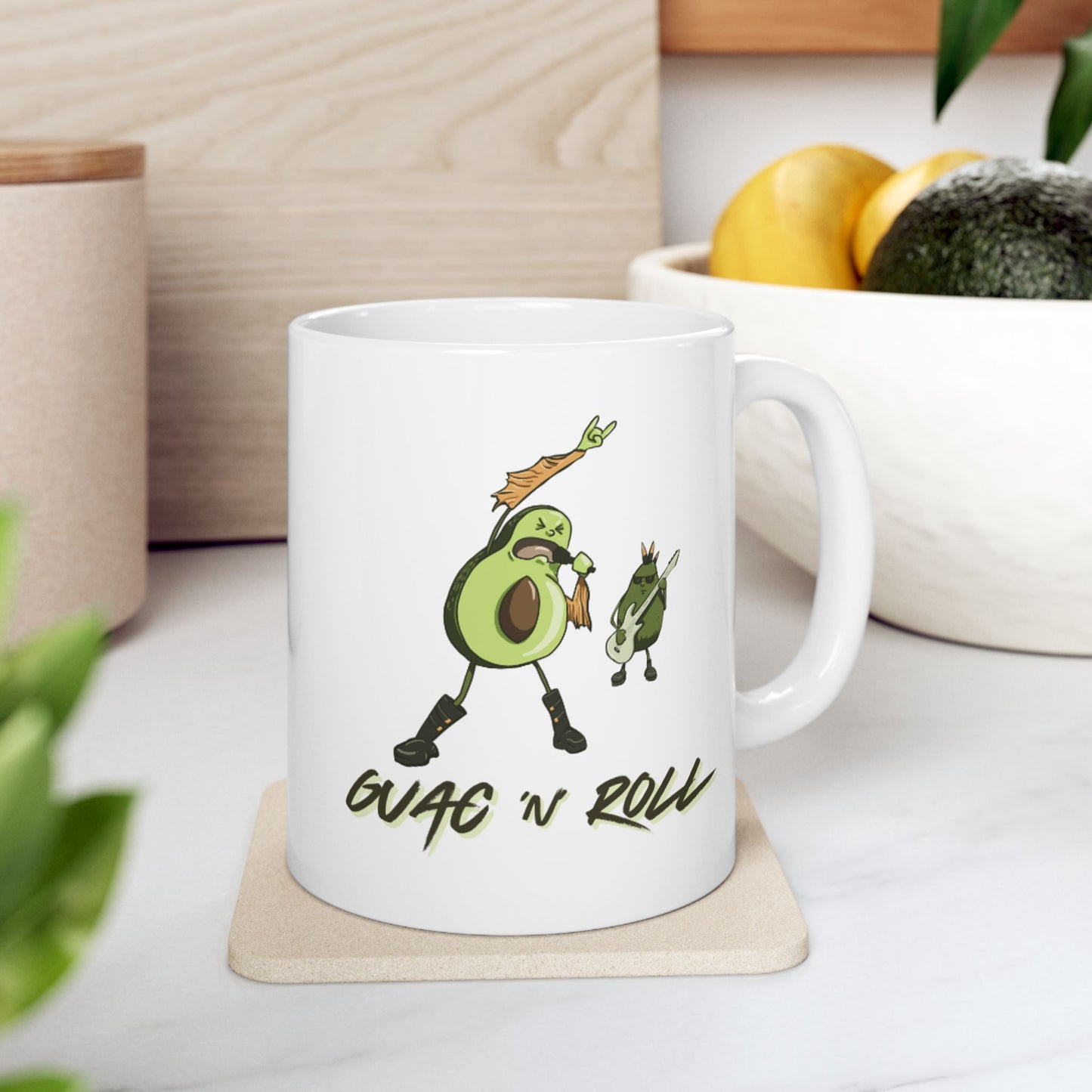"Guac 'N' Roll" Ceramic Mug