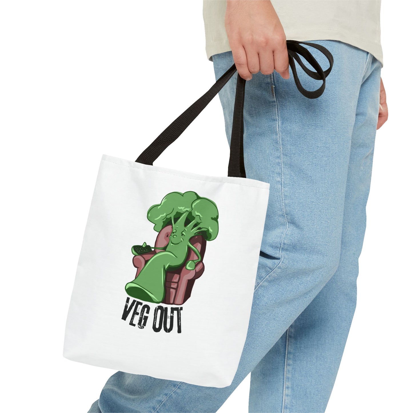 "Veg Out" Tote Bag - Fun Veggie Design for Plant Lovers