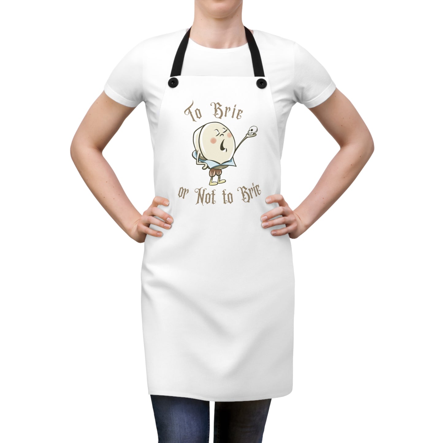 "To Brie or Not to Brie" Apron with Contrasting Straps