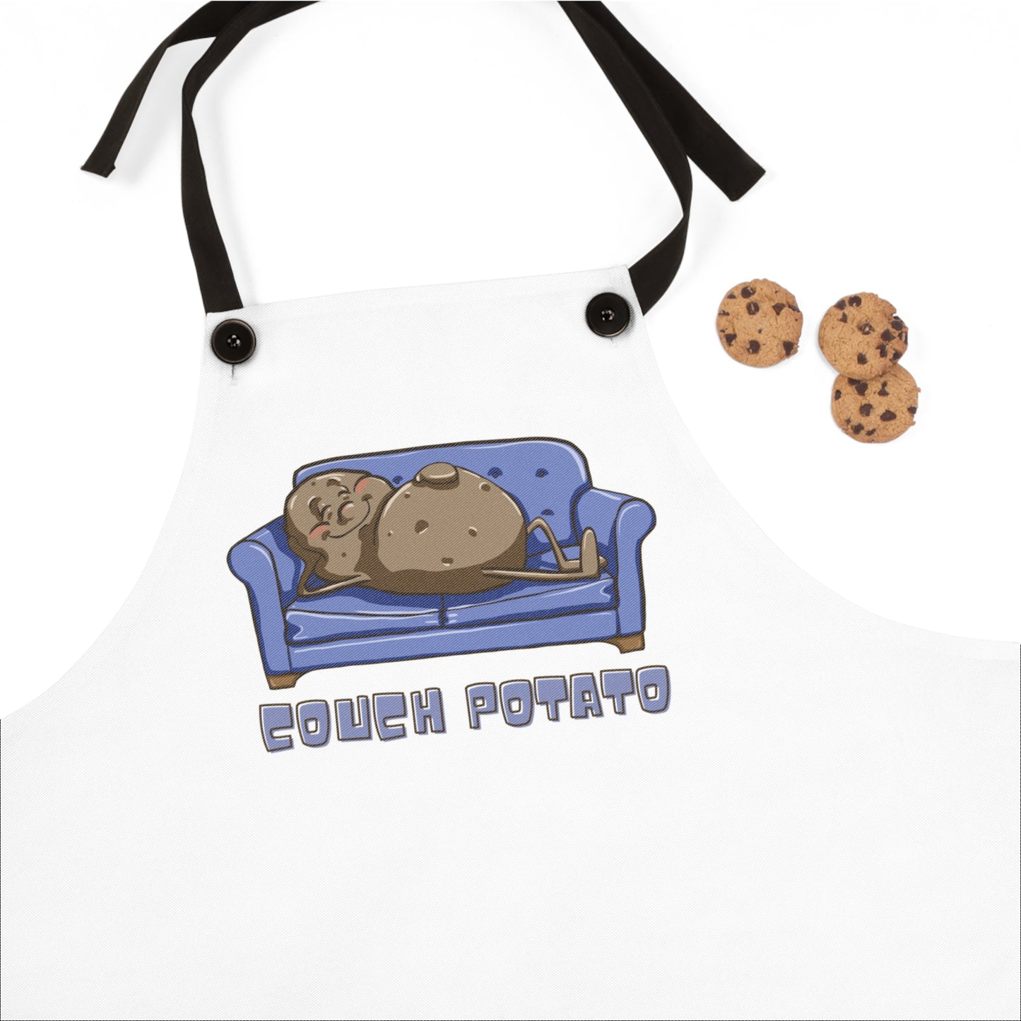 "Couch Potato" Apron with Contrasting Strap