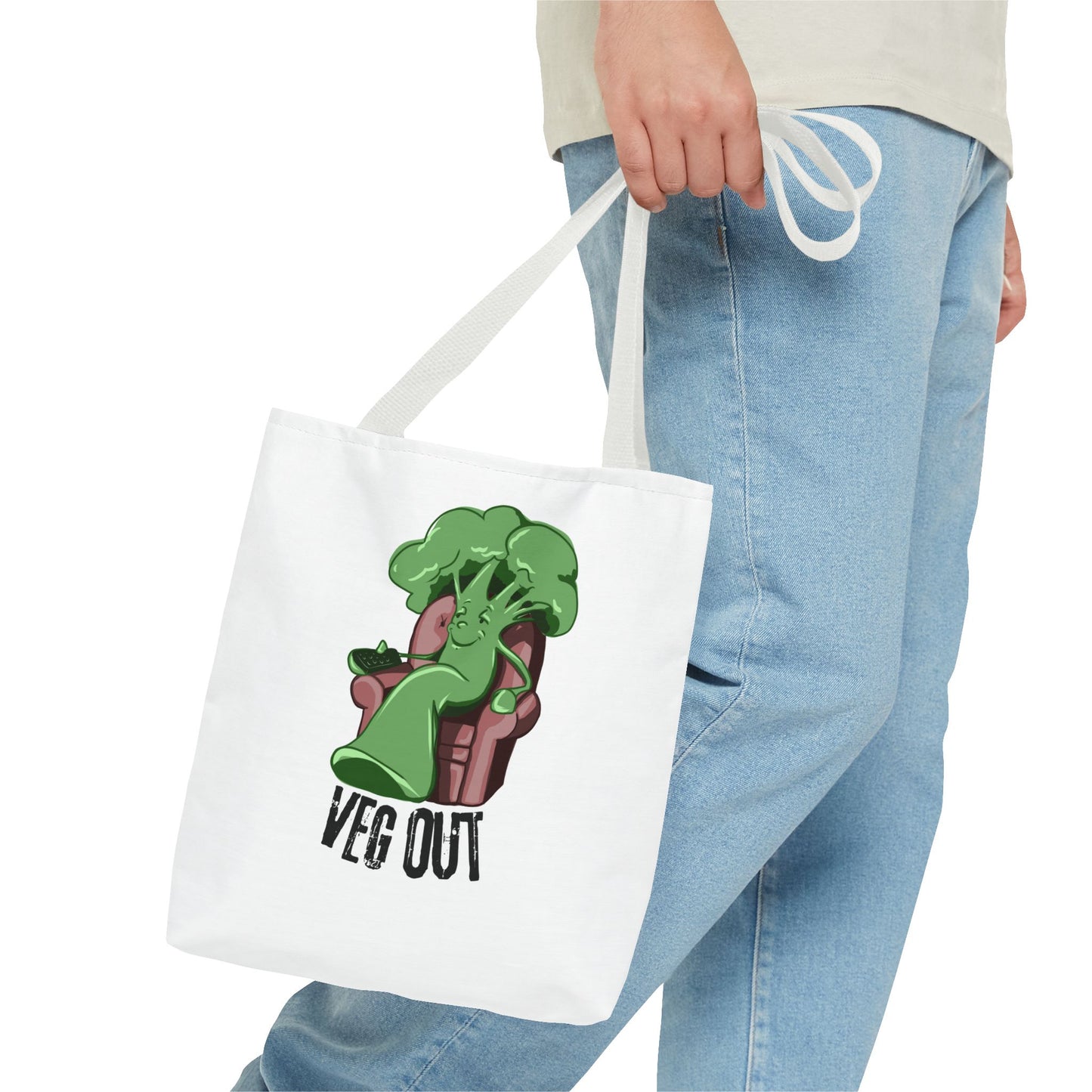 "Veg Out" Tote Bag - Fun Veggie Design for Plant Lovers