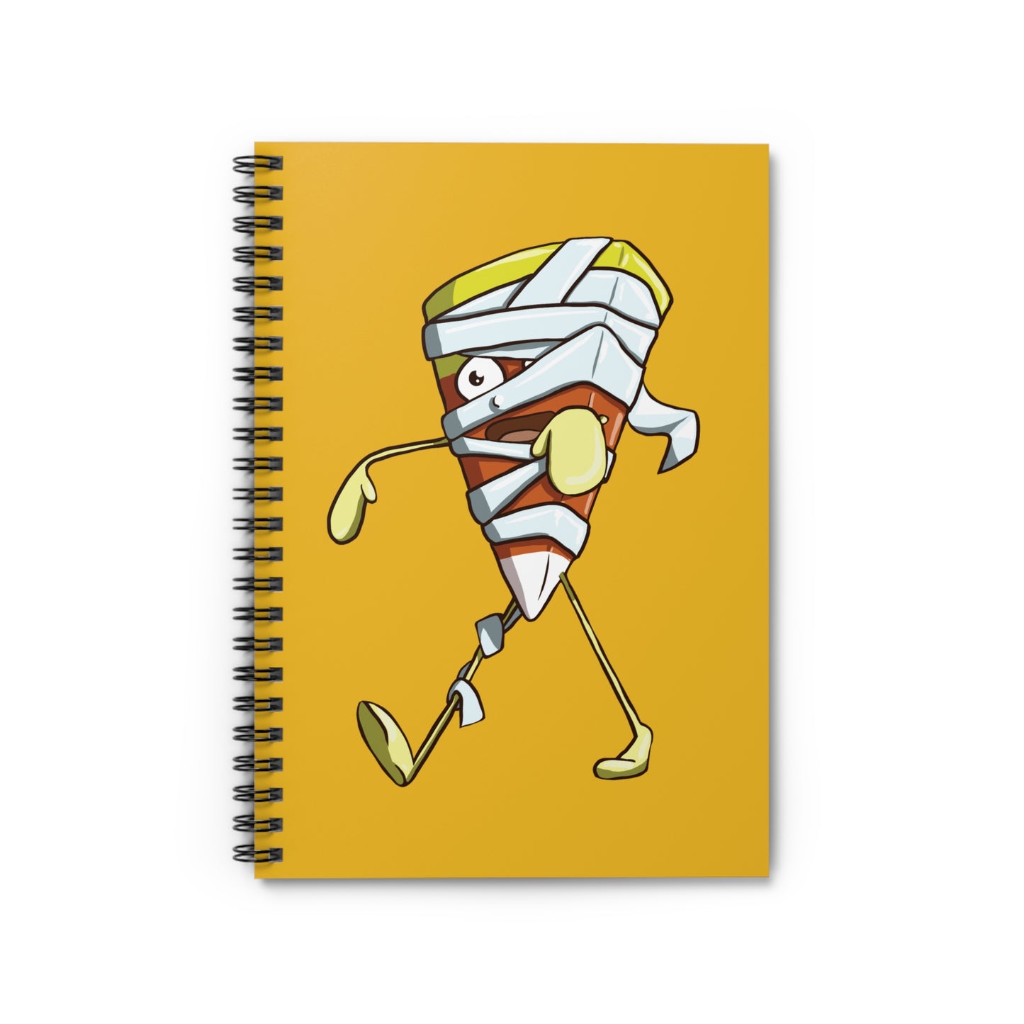 Candy Corn Mummy Spiral Journal