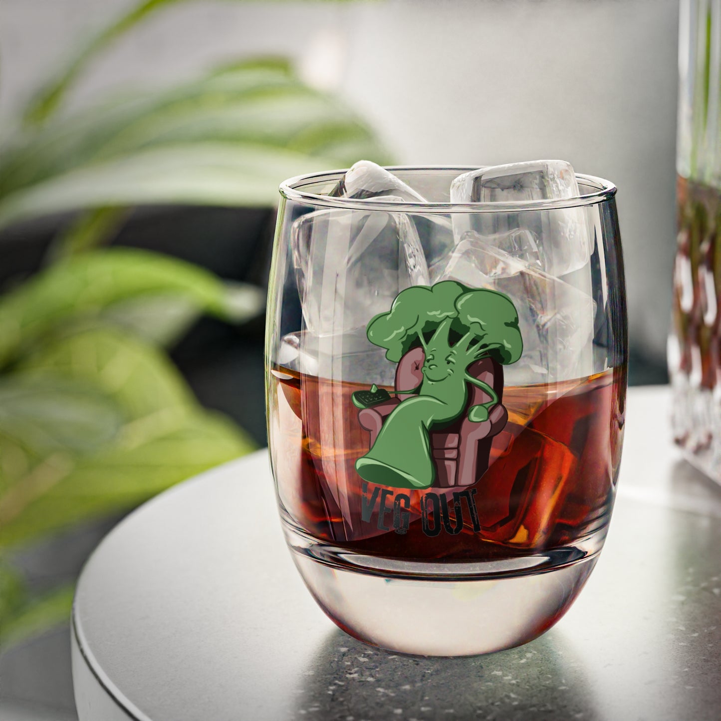 Veg Out Whiskey Glass
