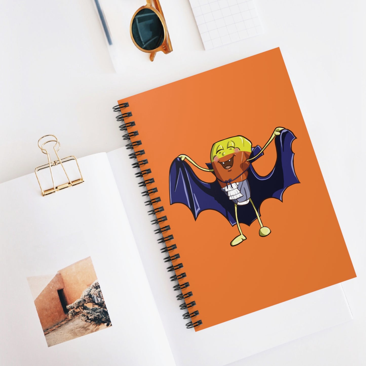 Candy Corn Dracula Spiral Journal