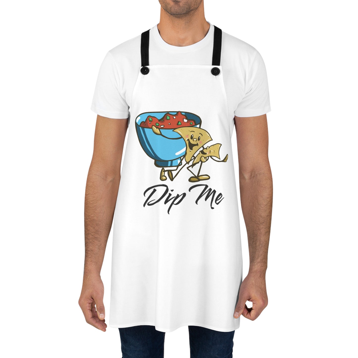 "Dip Me" Dancing Chips Apron with Contrasting Strap