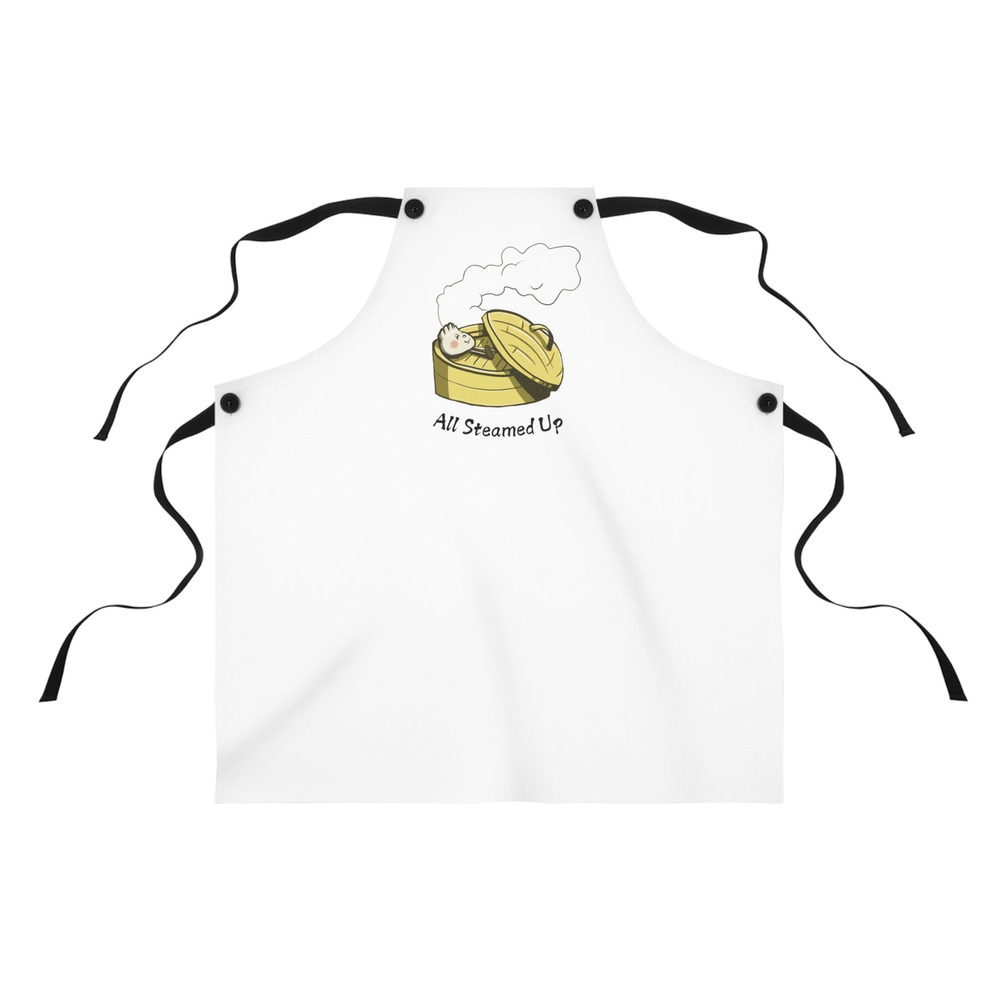 "All Steamed Up" Apron with Contrasting Straps