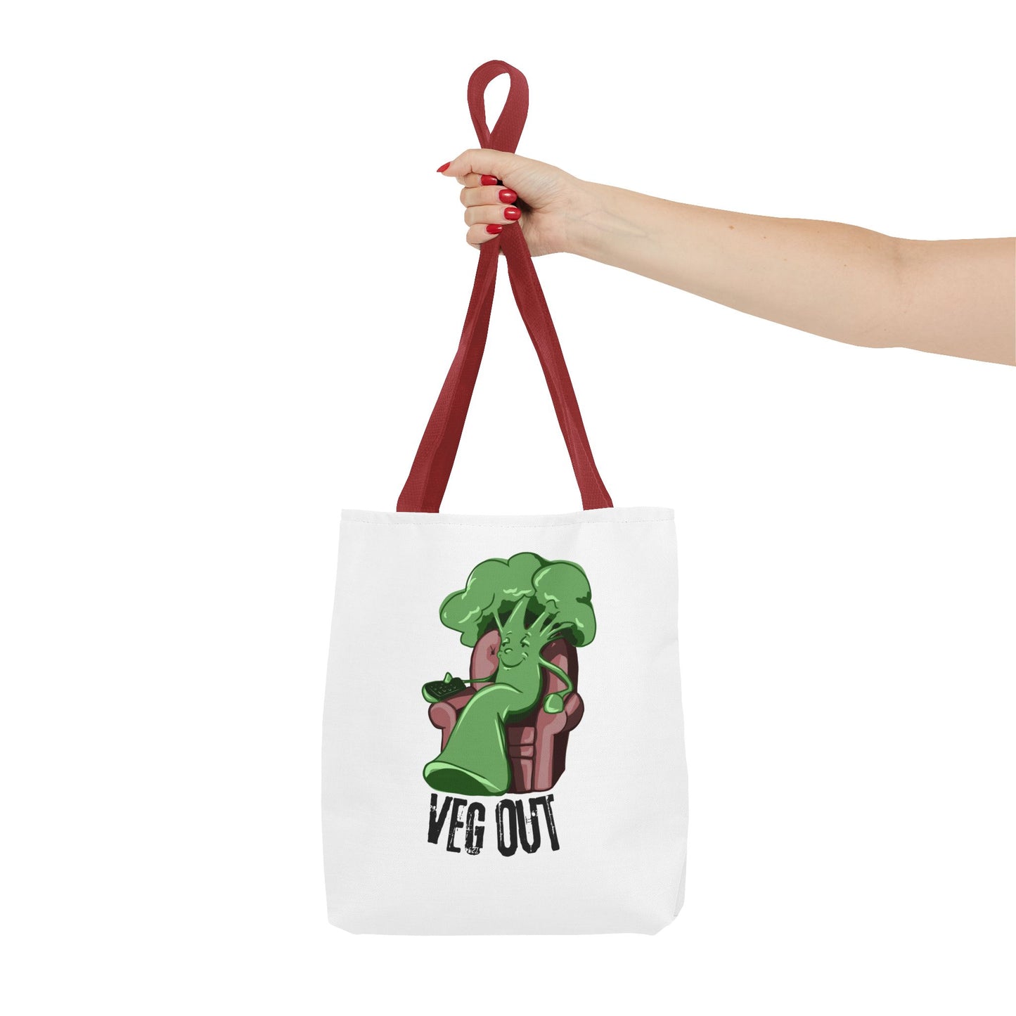 "Veg Out" Tote Bag - Fun Veggie Design for Plant Lovers