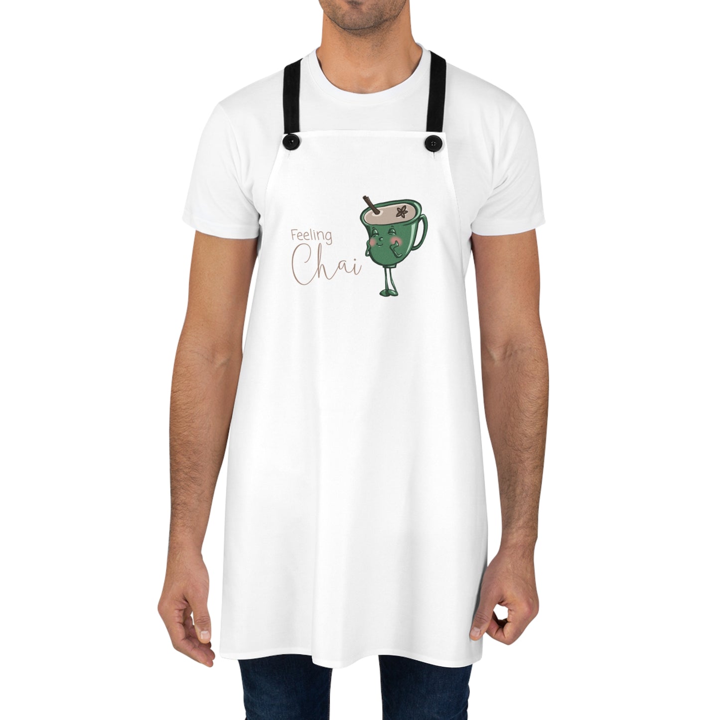 "Feeling Chai" Apron with Contrasting Straps