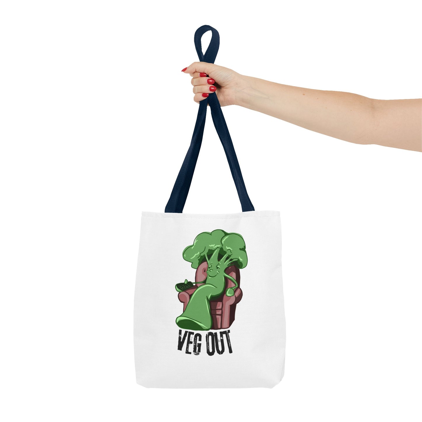 "Veg Out" Tote Bag - Fun Veggie Design for Plant Lovers