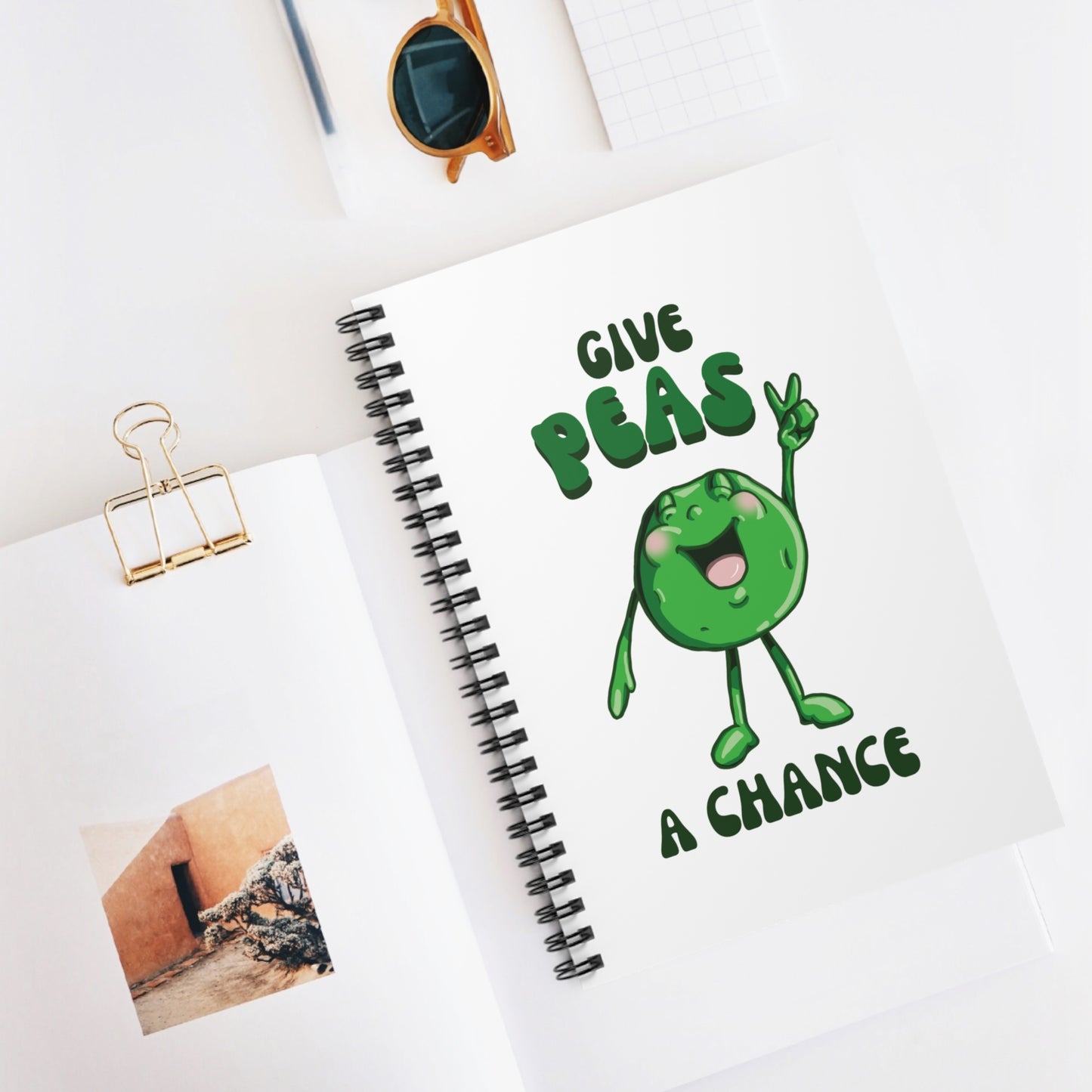 Give Peas a Chance Spiral Journal