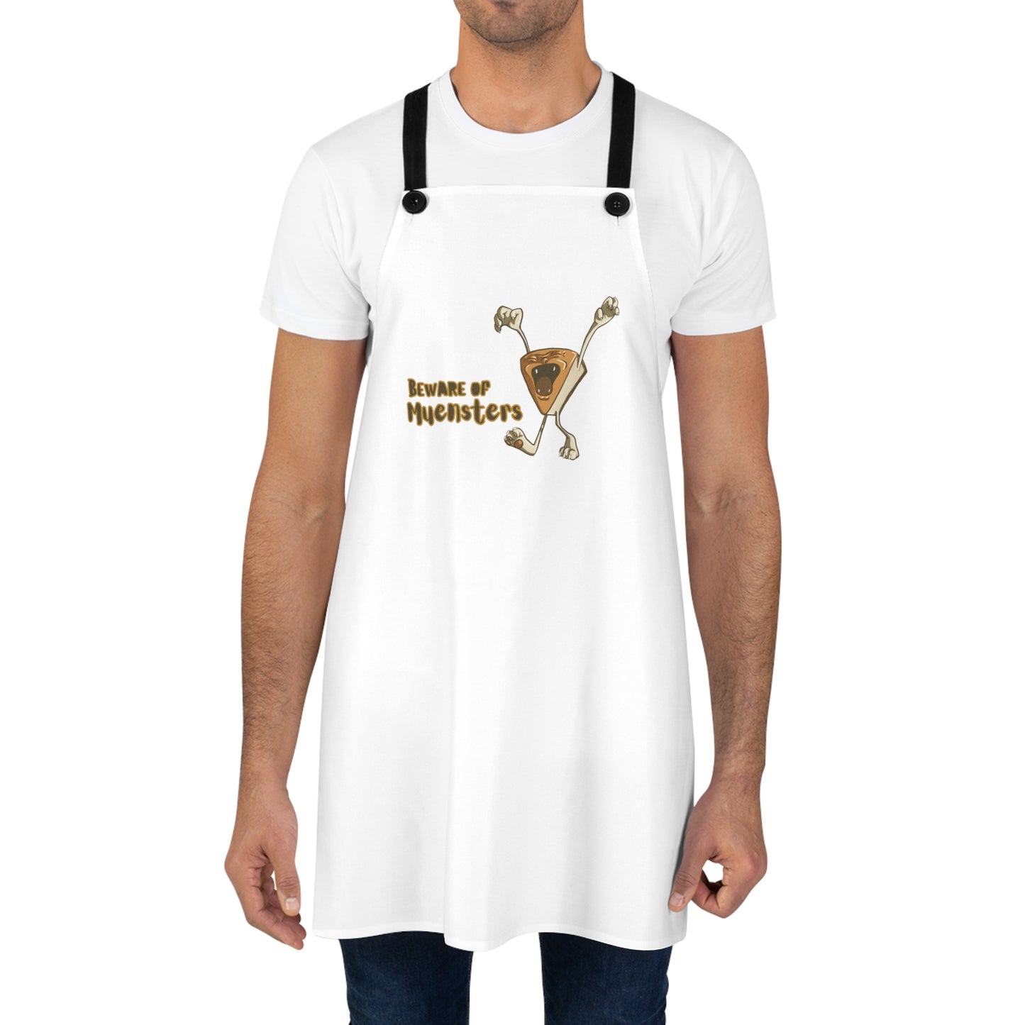 "Beware of Muensters" Apron with Contrasting Strap
