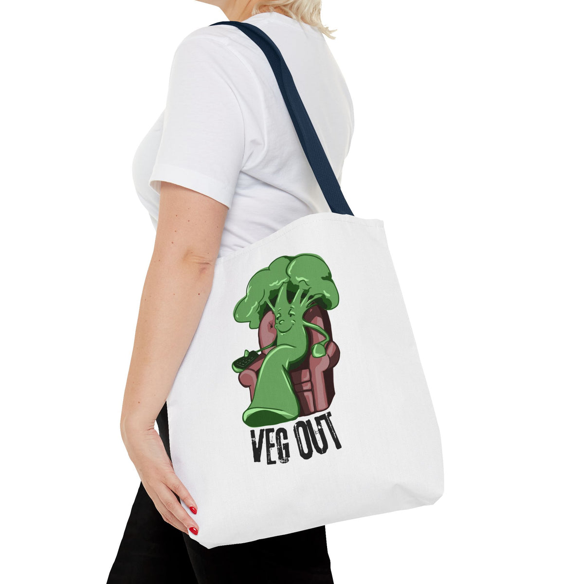 "Veg Out" Tote Bag - Fun Veggie Design for Plant Lovers