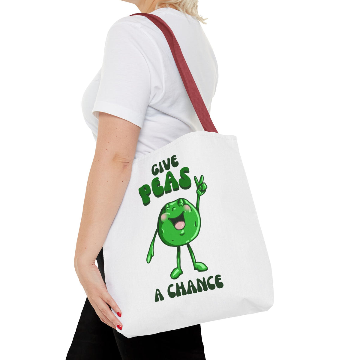 "Give Peas a Chance" Tote Bag