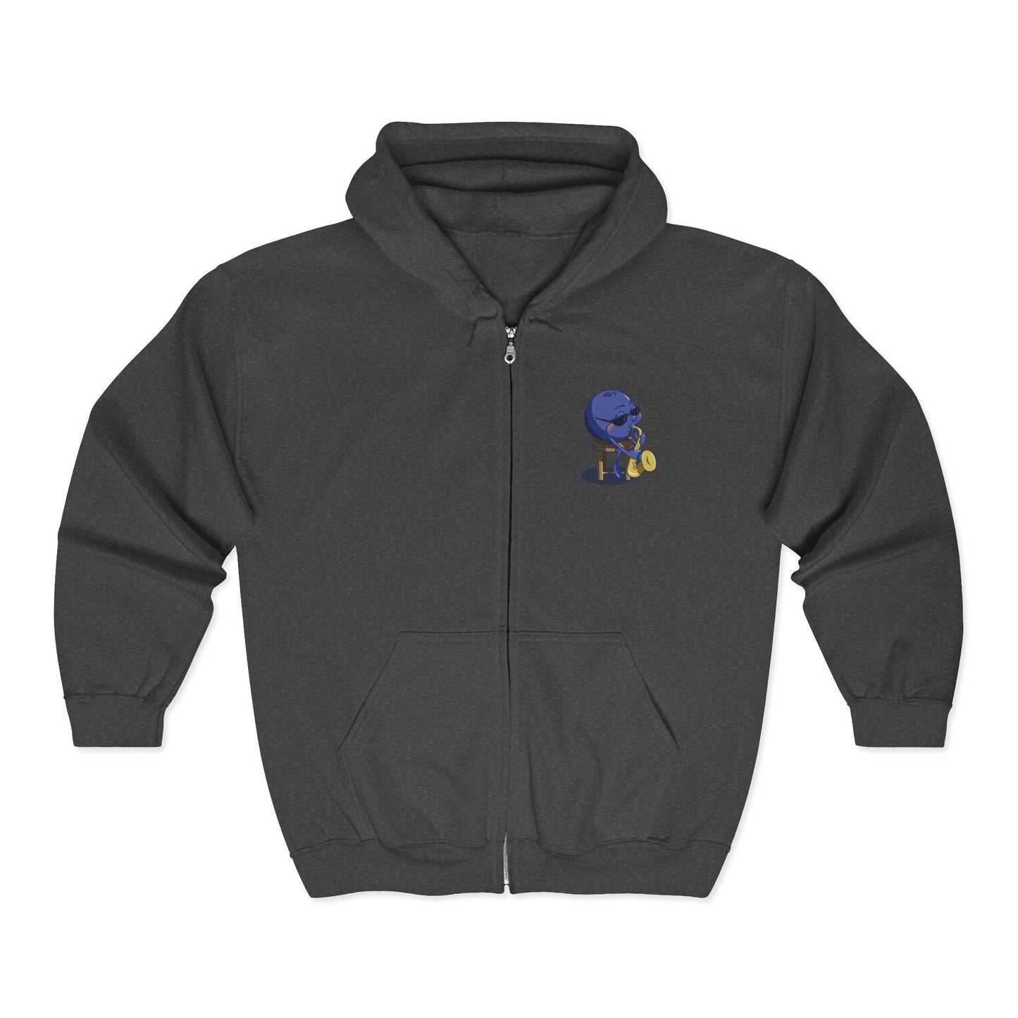 "Blues Berry" Unisex Heavy Blend™ Full Zip Hooded Sweatshirt