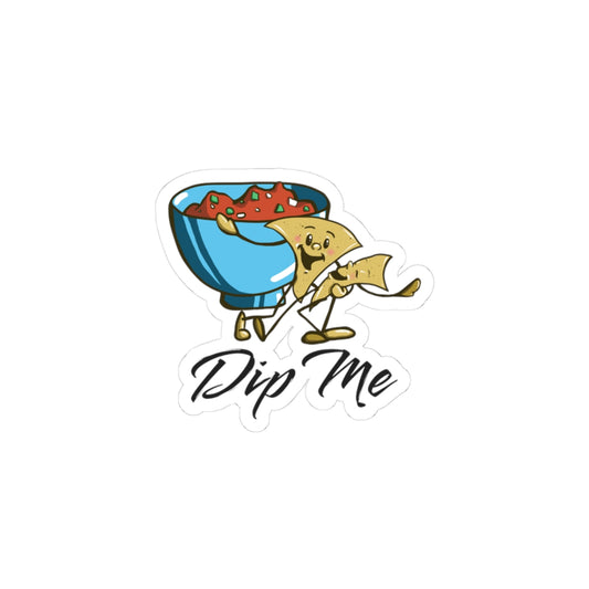 "Dip Me" Kiss-Cut Stickers- Dancing Chip Design