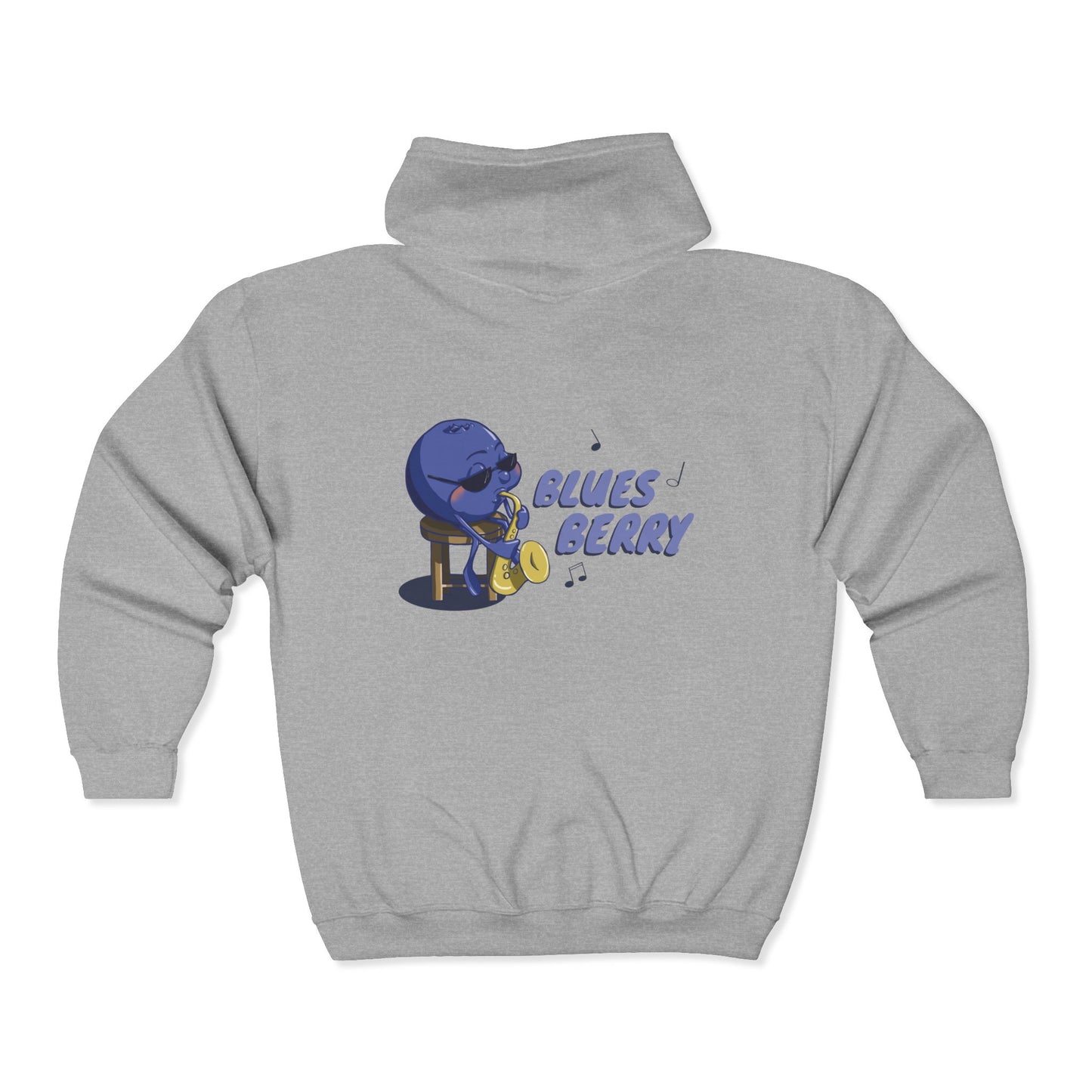 "Blues Berry" Unisex Heavy Blend™ Full Zip Hooded Sweatshirt