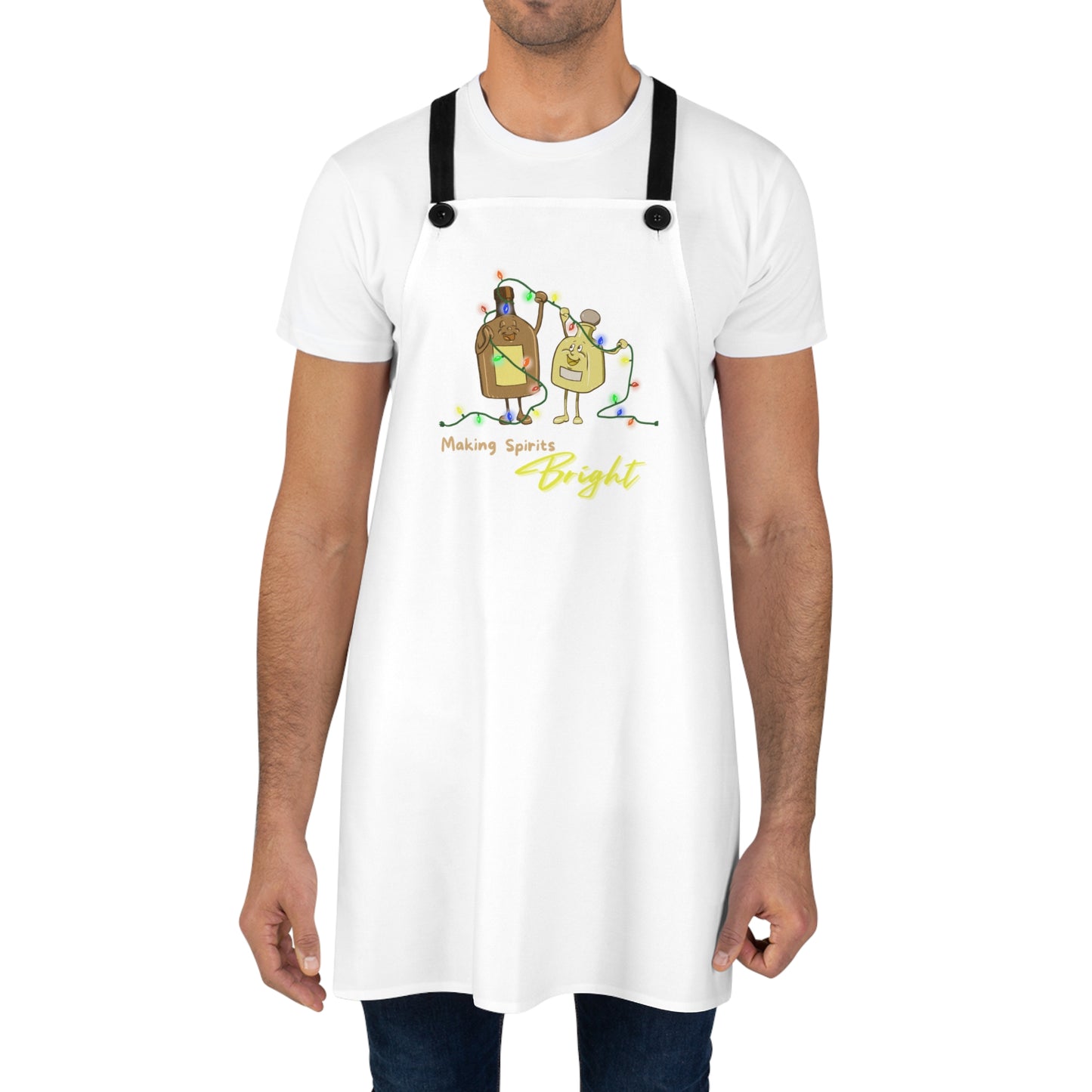 "Making Spirits Bright" Apron with Contrasting Straps
