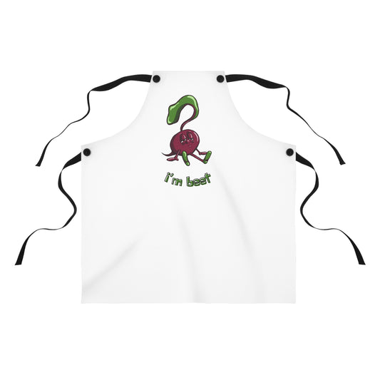 "I'm Beet" Apron with Contrasting Straps