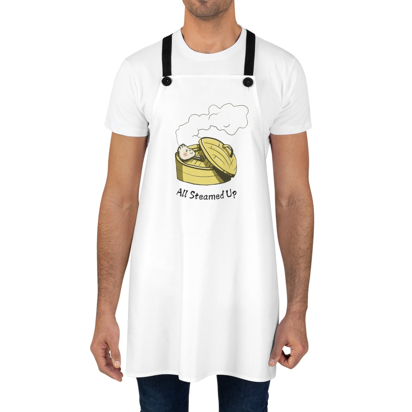 "All Steamed Up" Apron with Contrasting Straps