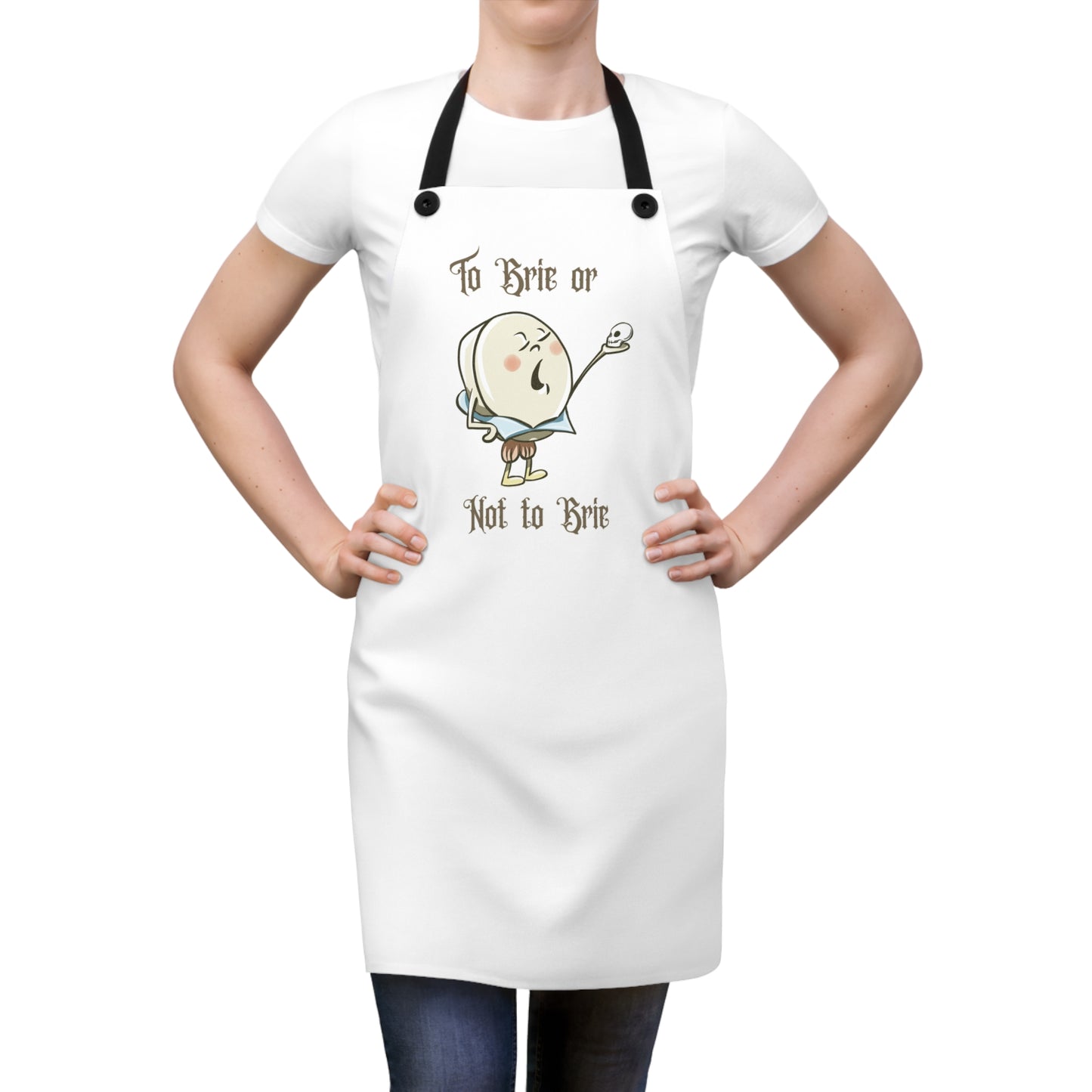 "To Brie or Not to Brie" Apron with Contrasting Straps