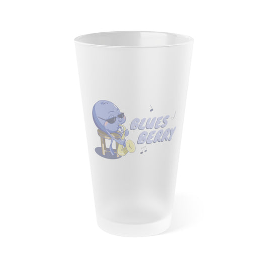 "Blues Berry" Frosted Pint Glass