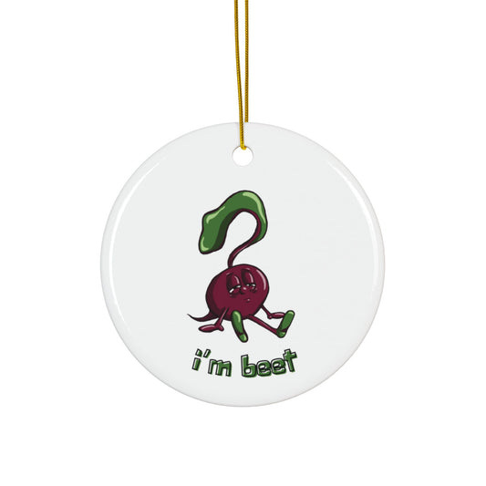 "I'm Beet" Whimsical Ceramic Ornament