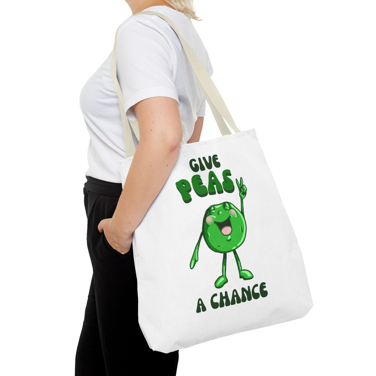 "Give Peas a Chance" Tote Bag
