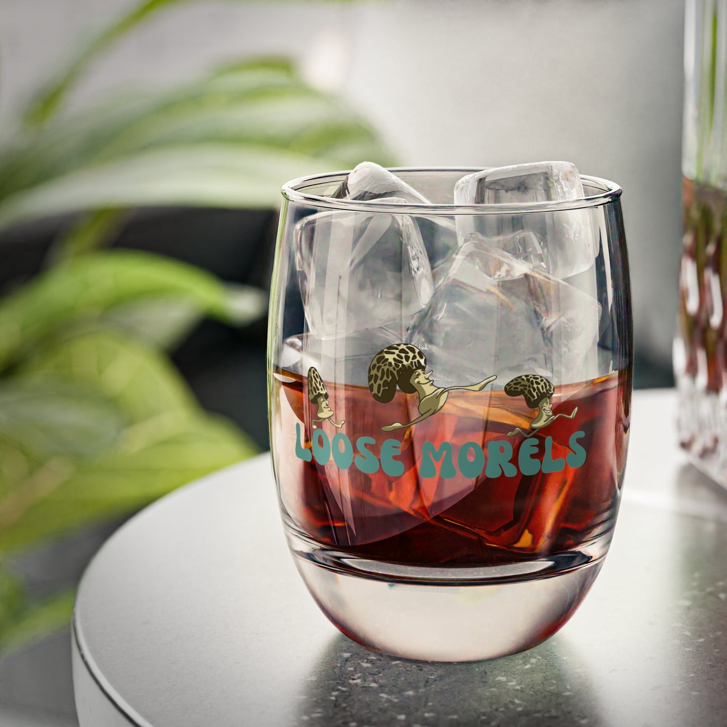 Loose Morels Whiskey Glass