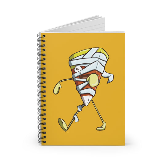 Candy Corn Mummy Spiral Journal