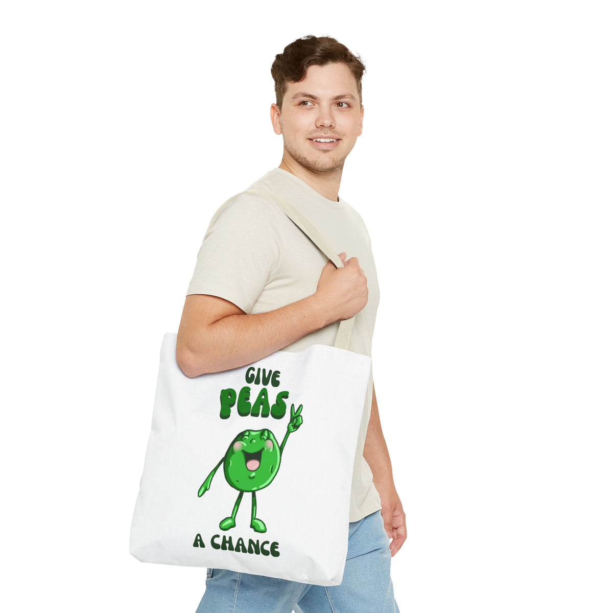 "Give Peas a Chance" Tote Bag