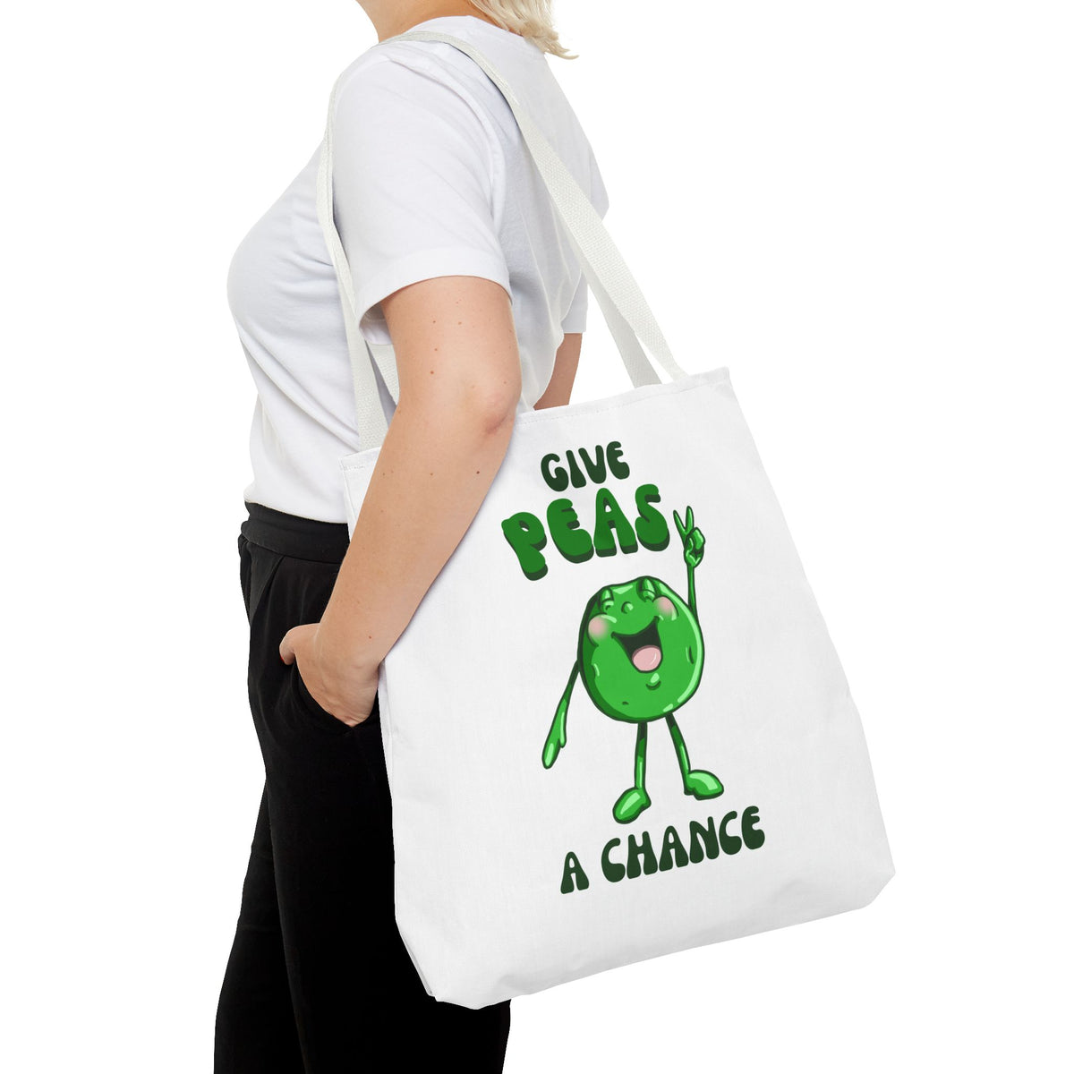 "Give Peas a Chance" Tote Bag