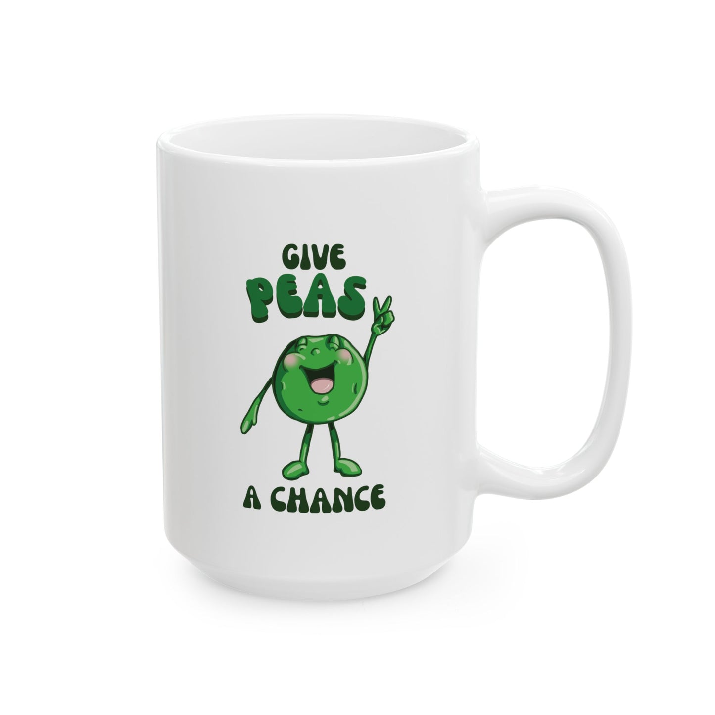 "Give Peas a Chance" Ceramic Mug