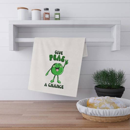 "Give Peas a Chance" Tea Towels (cotton, poly)