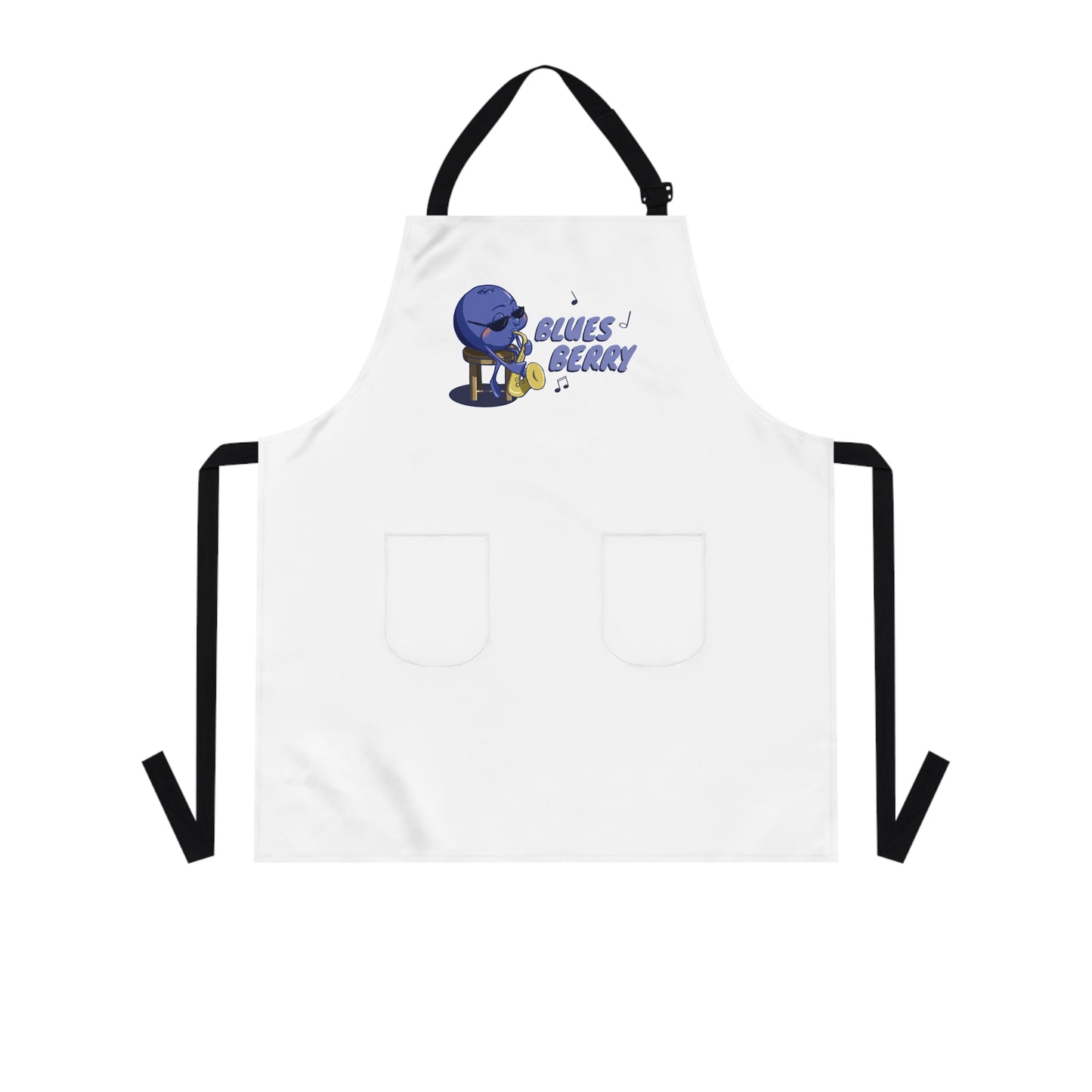"Blues Berry"  Apron with Pockets