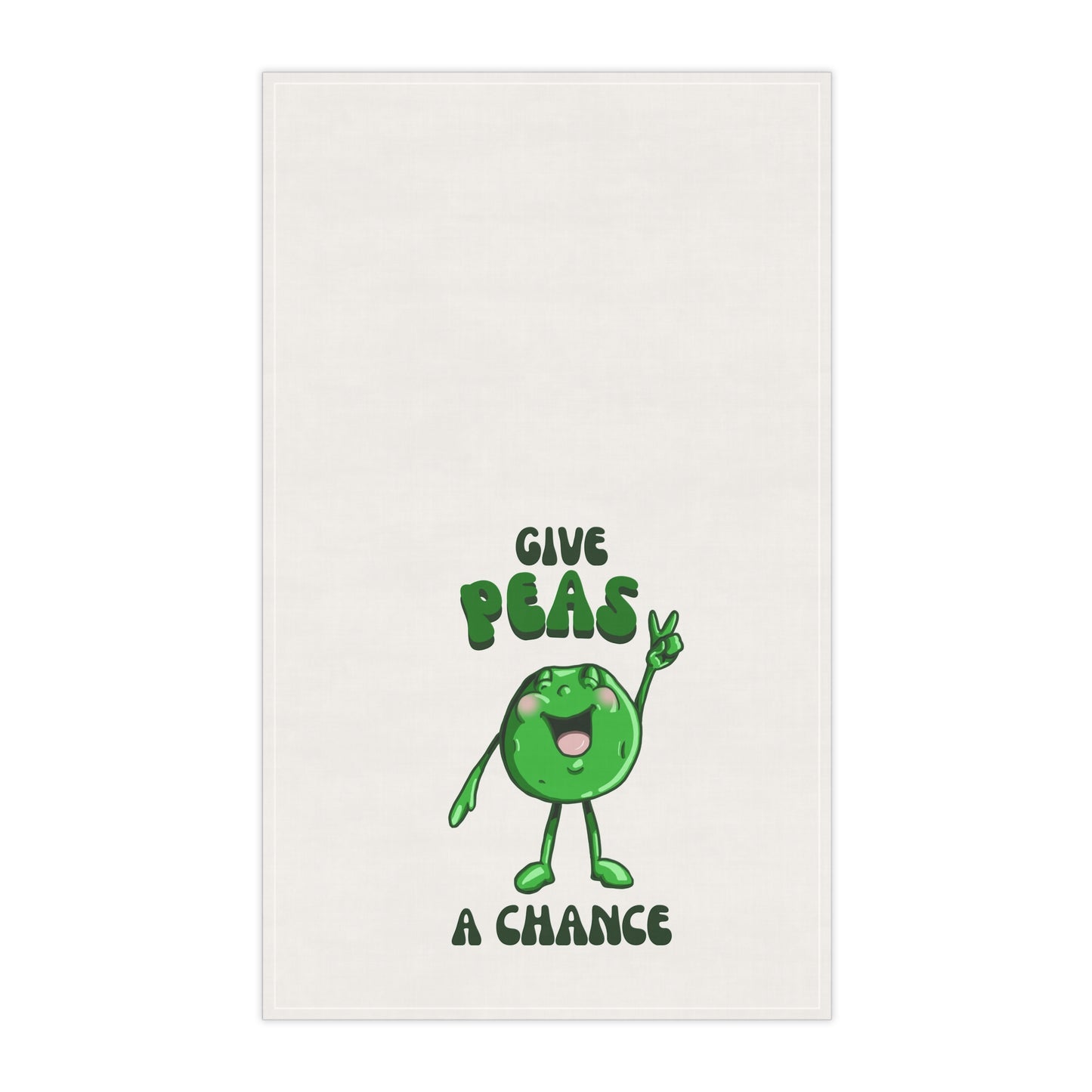 "Give Peas a Chance" Tea Towels (cotton, poly)